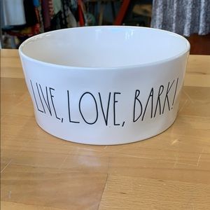Large Rae Dunn Dog Bowl- Live, Love, Bark!